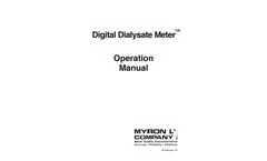 Myron L - Digital Dialysate Meter - Operation Manual