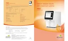 EDAN - Model H60 - Hematology Analyzer - Datasheet