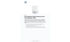 Tork PeakServe?? Mini Continuous Hand Towel Dispenser White - Brochure