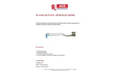 Ace - Model HEMI - Plasma Button Electrosurgical Resection and Vaporization Electrodes  - Specification Sheet