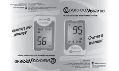 Clever Choice Voice - Model HD - Totally Audible Blood Glucose Meter - Manual