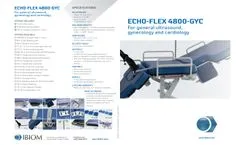 IBIOM - Model ECHO-FLEX 4800-GYC - Treatment Table for Gynecology, Cardiology and General Ultrasound - Datasheet