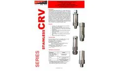 Generant - Model CRV - Cryogenic Relief Valve Brochure