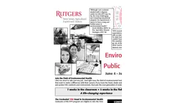 The Rutgers Environmental and Public Health Summer Career Prep Program